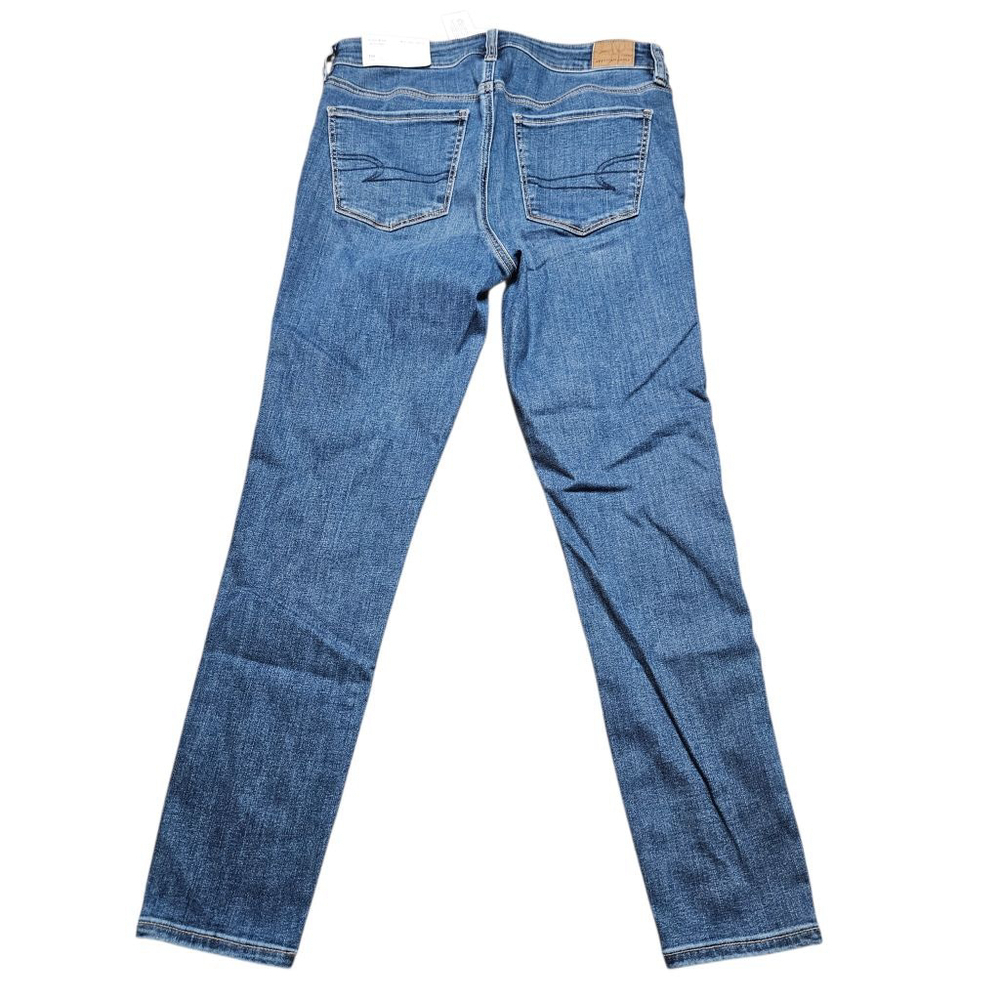 American Eagle 10 Short Next Level Stretch Blue High Rise Skinny Jeggings - Picture 2 of 6